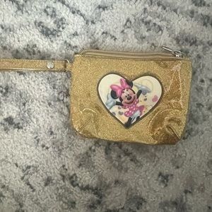 Mini mouse gold wristlet